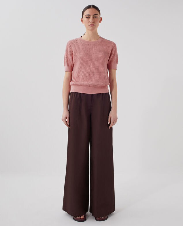 Kurzärmliger Pullover aus Baumwolle U120 pink