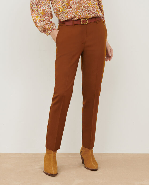 MARGUERITE - Zigarettenhose aus Wolle A490 mustard 3wpa107w04