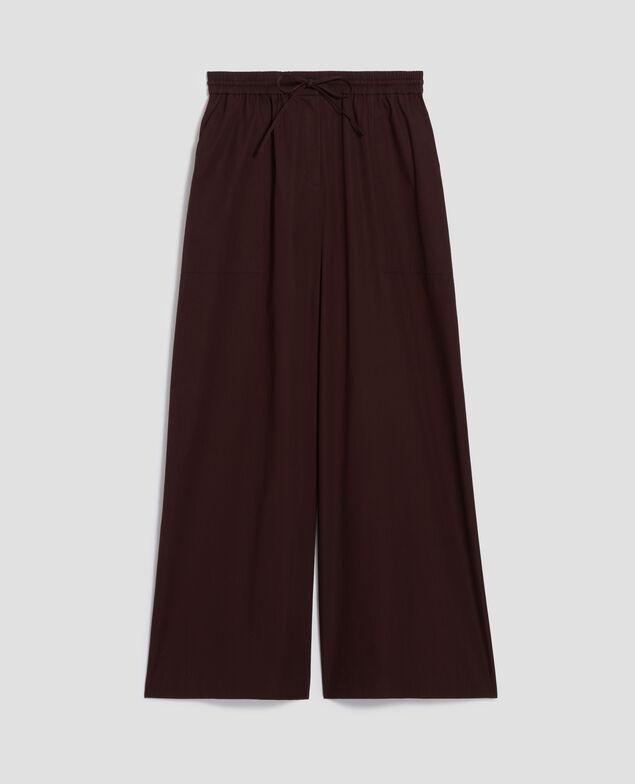 YVONNE - Weite Hose J790 chocolate plum