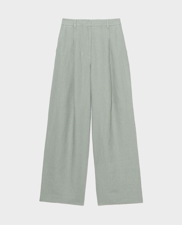 YVONNE - Weite Hose aus Leinen 07 gray