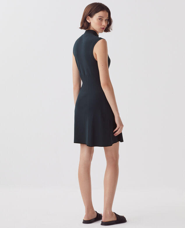 Kurzes Strickkleid J690 blueberry