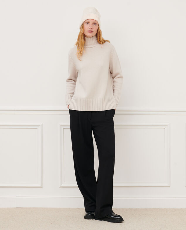 Pullover mit hohem Kragen aus Schurwolle 6000c rainy day