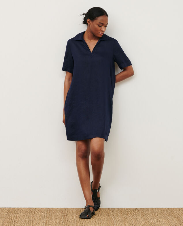 DAISY - Ikonisches Kleid aus Leinen 68 blue