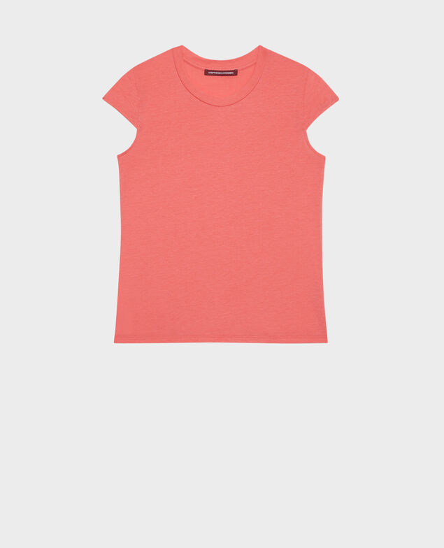 MANON – T-Shirt mit Rundhalsausschnitt aus gemischter Baumwolle 18 wine
