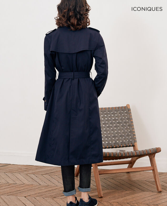 Klassischer schnitt trenchcoat Navy
