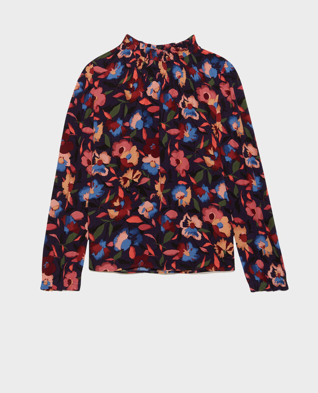 Gemusterte Bluse 8858 69 navy print