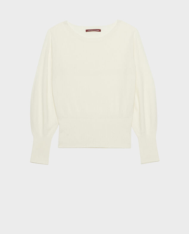 Feiner Pullover aus Kaschmir mit U-Boot-Kragen Jet stream