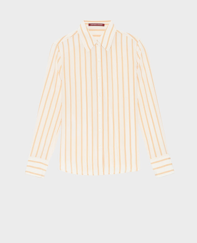 SIBYLLE - Bluse aus Seide A012 white stripe