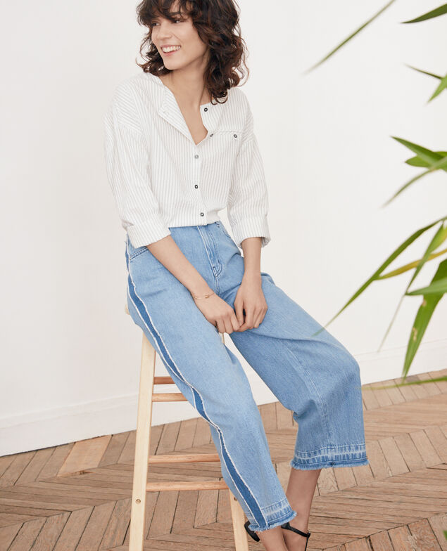 Cropped-Jeans Vintage wash