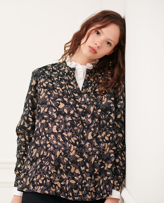 Gemusterte Bluse 8910 34 brown print
