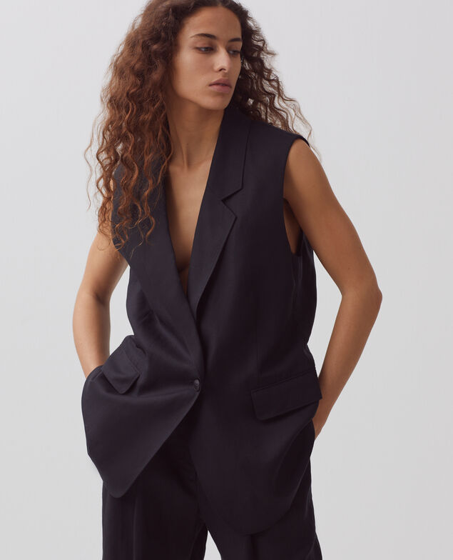 Blazer ohne Ärmel H091 black beauty