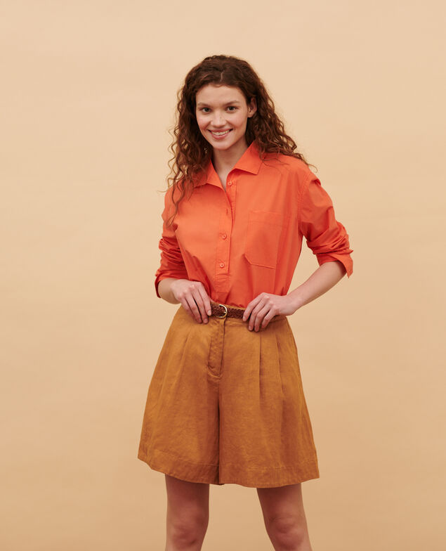 Weite Shorts aus Leinen 0320 almond brown