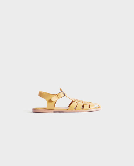 Flechtsandalen aus Leder 0460 ochre yellow 3ss062