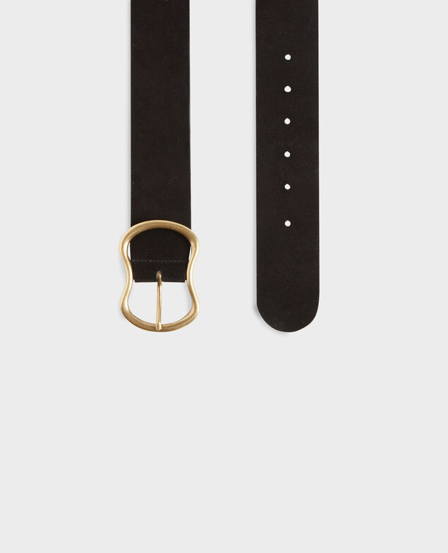 Breiter Wildledergürtel 8853 09 black