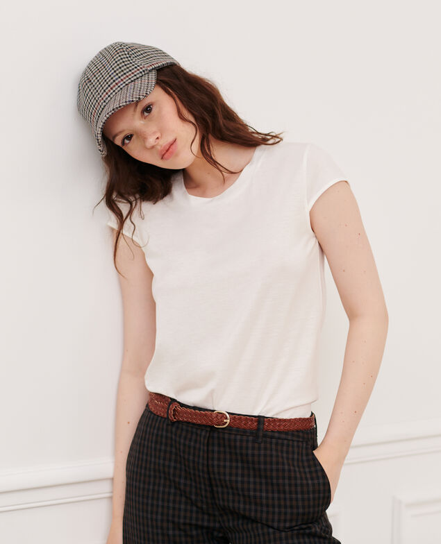 MANON – T-Shirt mit Rundhalsausschnitt aus gemischter Baumwolle 06 gray