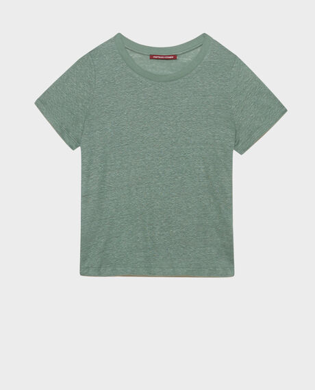 AMANDINE - T-Shirt mit Rundhalsausschnitt aus Leinen