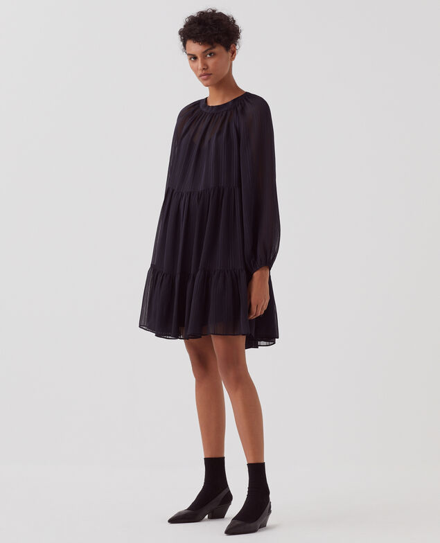 Kurzes Kleid mit fließendem Fall H695 night sky