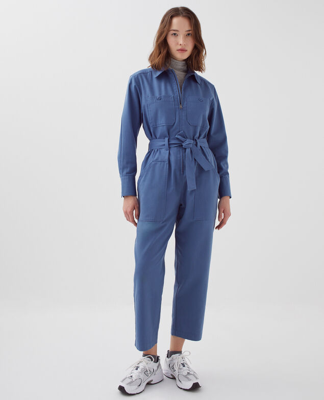 Cargo-Jumpsuit mit Reißverschluss I640 gray blue