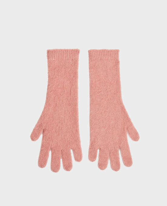 Handschuhe aus Alpakamischwolle A110 PINK KNIT
