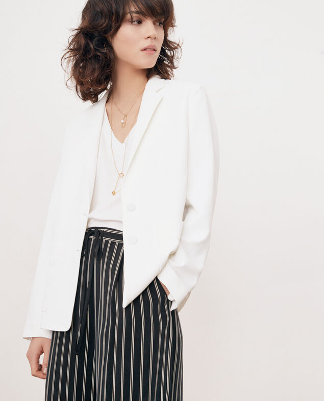 Jacke aus Krepp Blanc