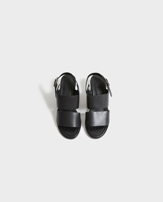 Ledersandalen mit Absätzen 09 BLACK