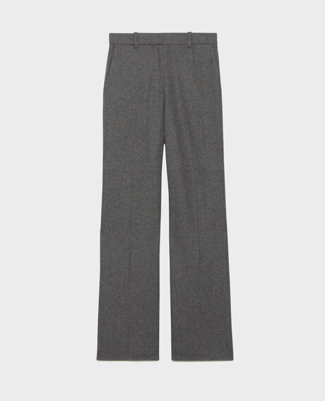 BLANDINE - Gerade Hose aus Flanell 8901 04 gray 2wpa037w17