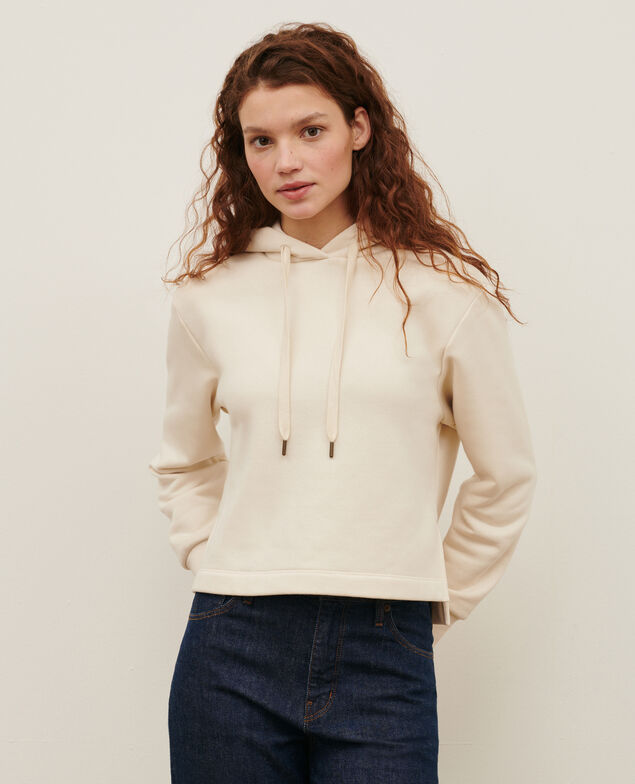 Kapuzen-Sweatshirt 0107 off white