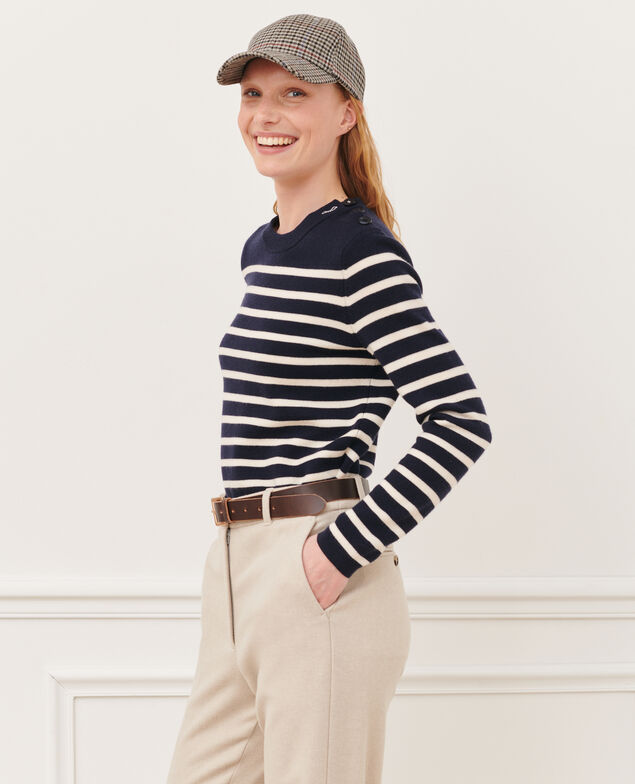 MADDY - Pullover aus Merinowolle im Marinelook