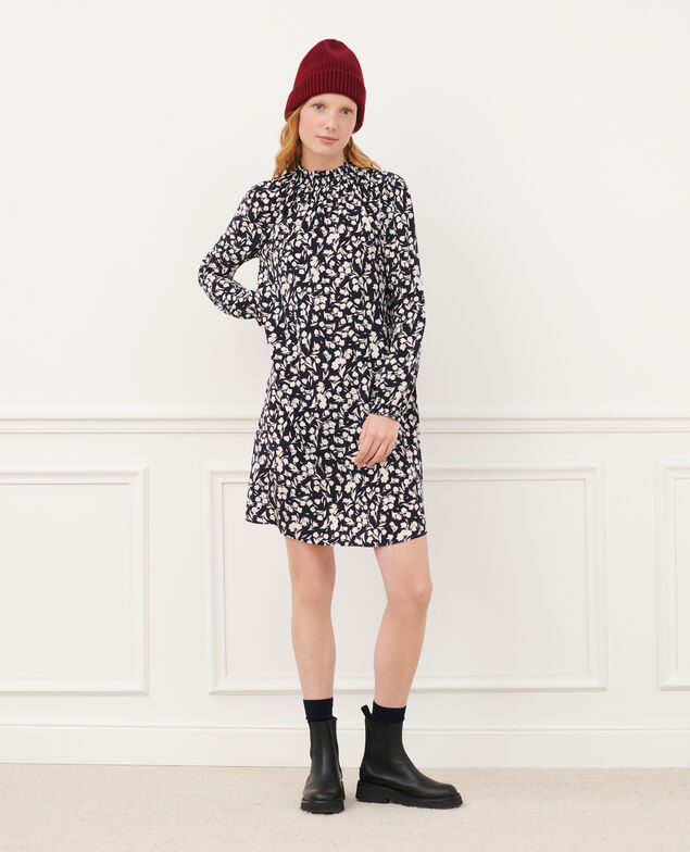 AGLAE - Fließendes gemustertes Kleid 8841 69 navy 2wdr229v10