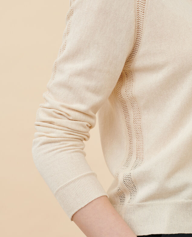 Cardigan aus Seidengemisch 30 natural