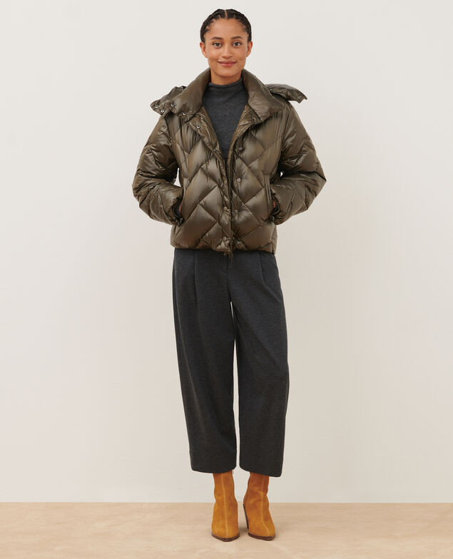 MARGOTTE - Kurze Daunenjacke A333 solid khaki