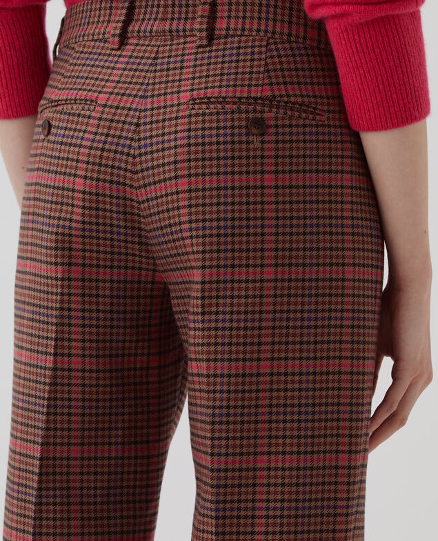 COLETTE – Hose mit geradem Bein I121 check pink