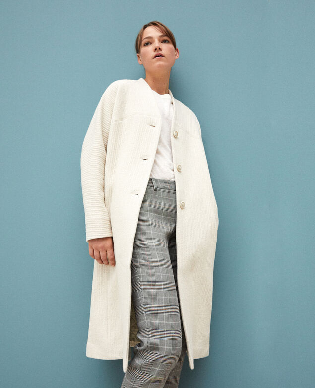 Weiter Mantel Off white