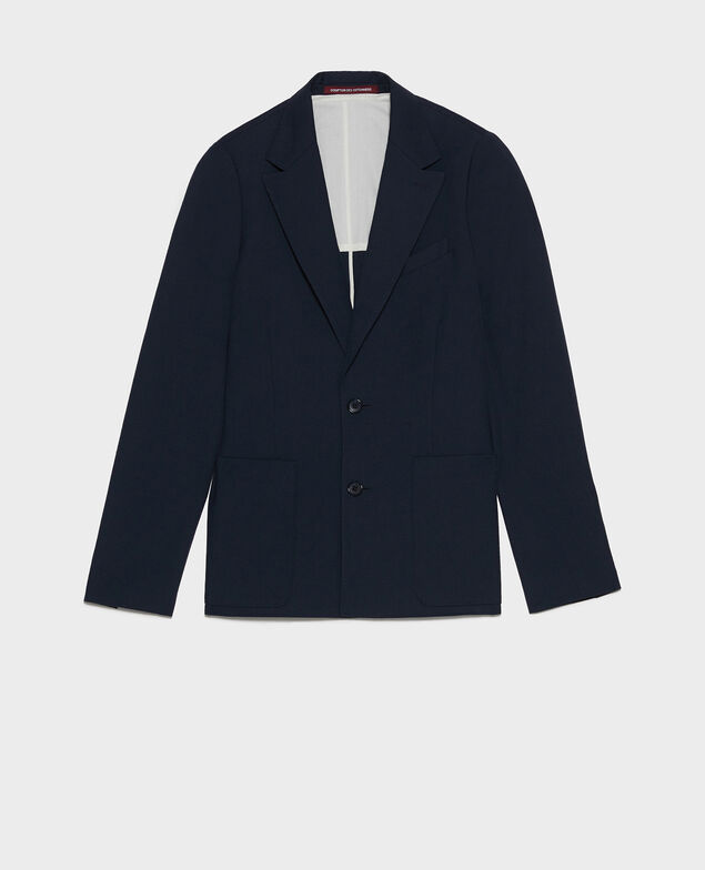 Leichter Blazer aus Trockenwolle Dark navy