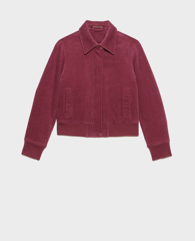 Cordblouson mit Reißverschluss Damson