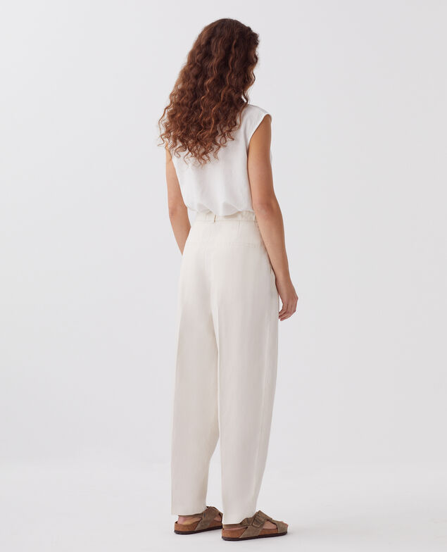 Faltenhose J314 beige