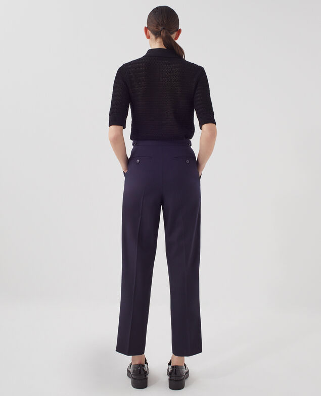 CAMILLE – Wollhose mit Steppfalten H695 night sky