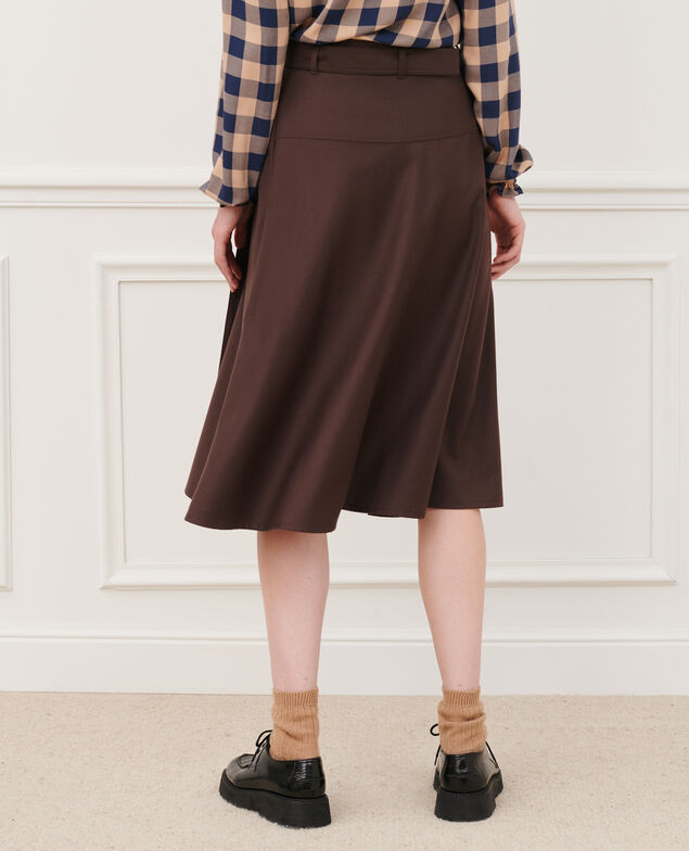 Wickelrock aus Wolle 8809 38 darkbrown
