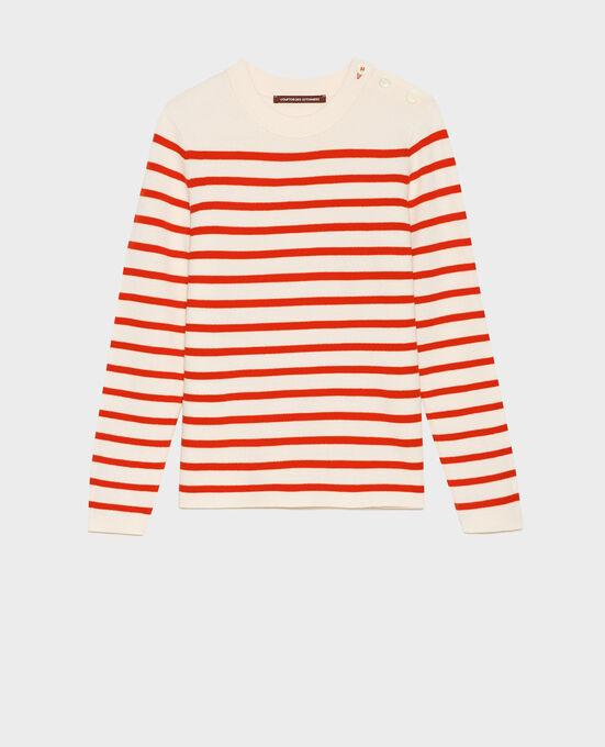 MADDY - Pullover aus Merinowolle im Marinelook STP GRDN SPICY