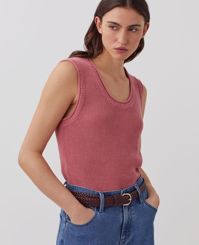 Langes Top aus Leinen J130 baroque rose