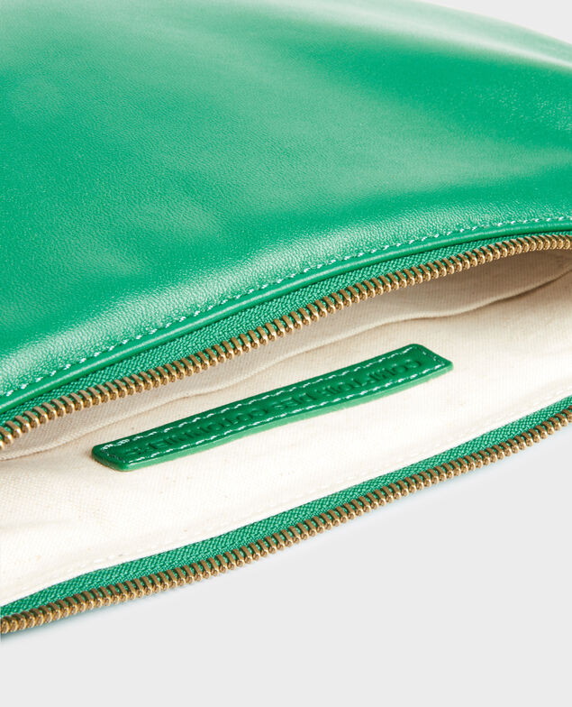 NOEMIE - Weiche Ledertasche A554 green 3wba033