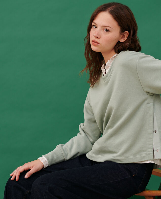 Sweatshirt aus Baumwolle 54 green