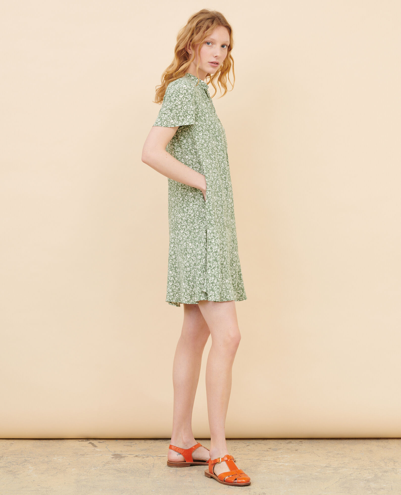 Kurzes Kleid 101 print green 2sdr255v02