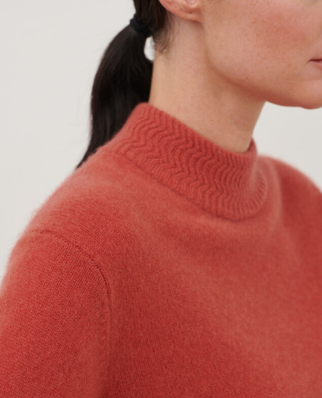 Pullover mit hohem Kragen aus Kaschmir