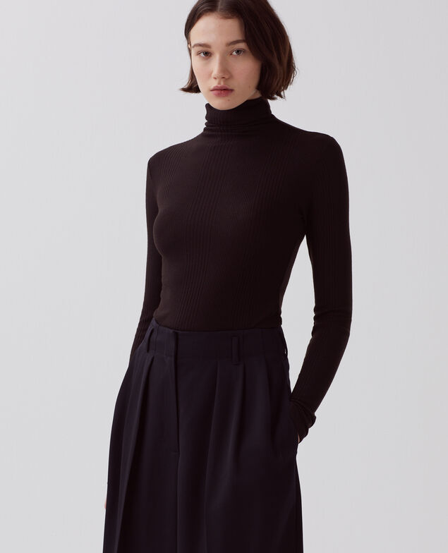 T-Shirt mit Langarm A091 black
