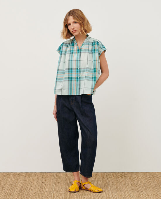 Baumwollbluse 0601 LIGHTBLUE