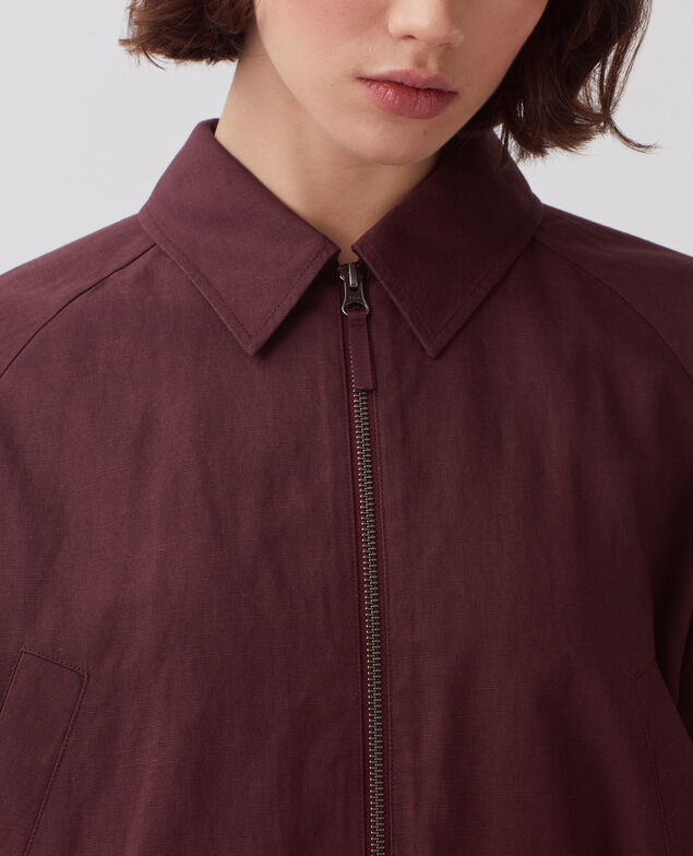 Kurze Jacke mit Reißverschluss J380 decadent chocolate