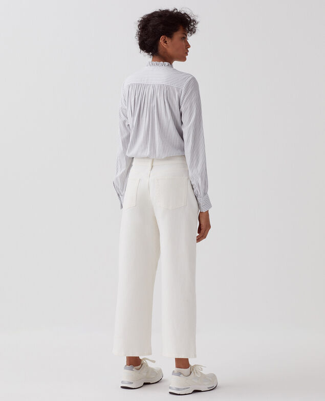 EMY - Cropped Jeans mit weitem Bein H003 white