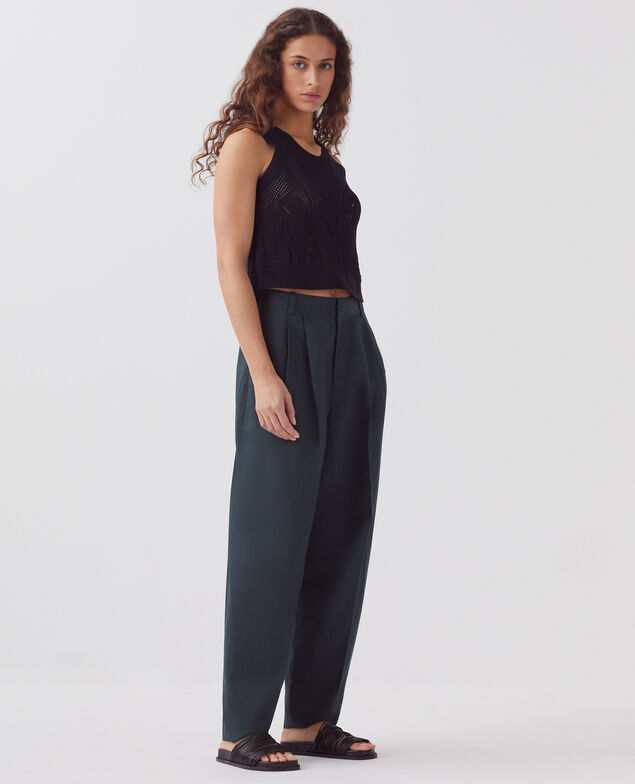 Faltenhose J690 blueberry