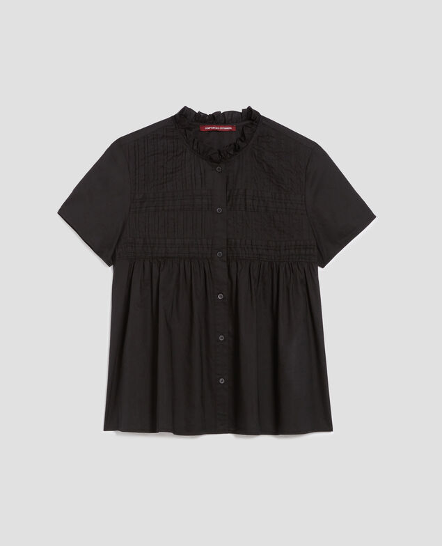 Bluse mit kurzen Ärmeln H091 black beauty